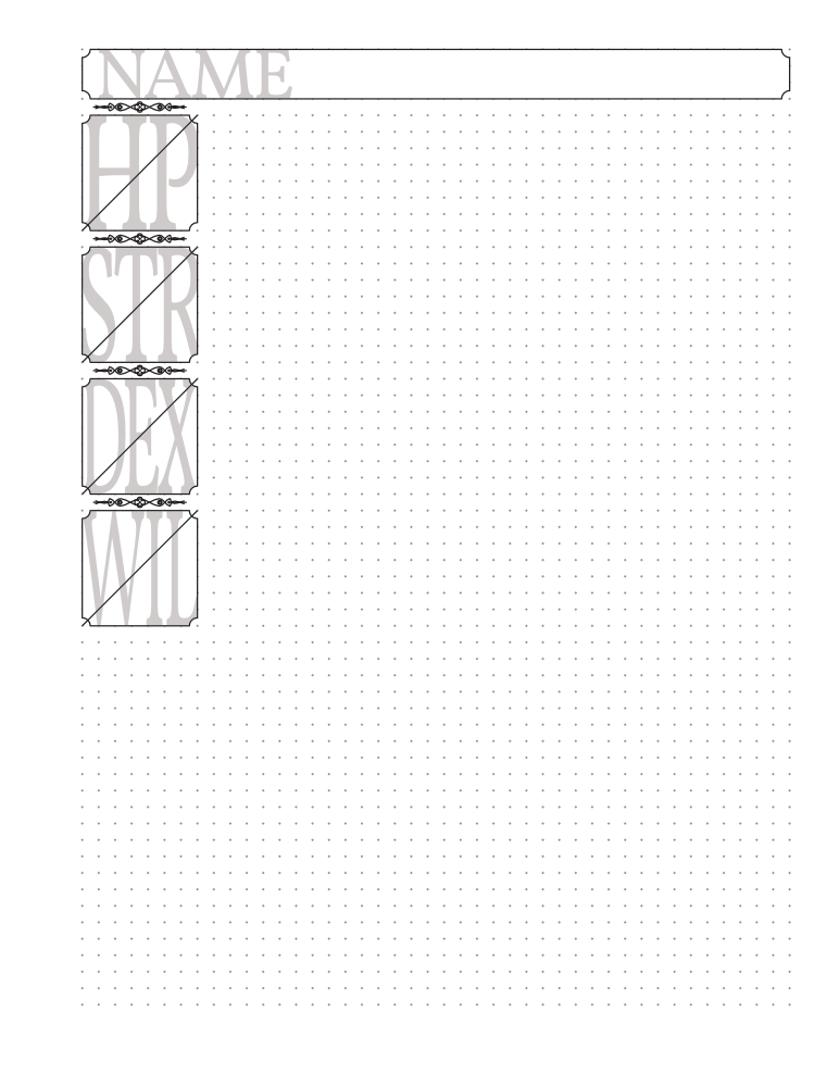 Screenshot 3 for Odd-Like Dot Grid Character Sheet