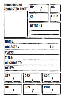 Screenshot 2 for ​Shadowdark Pocketmod Character Sheet