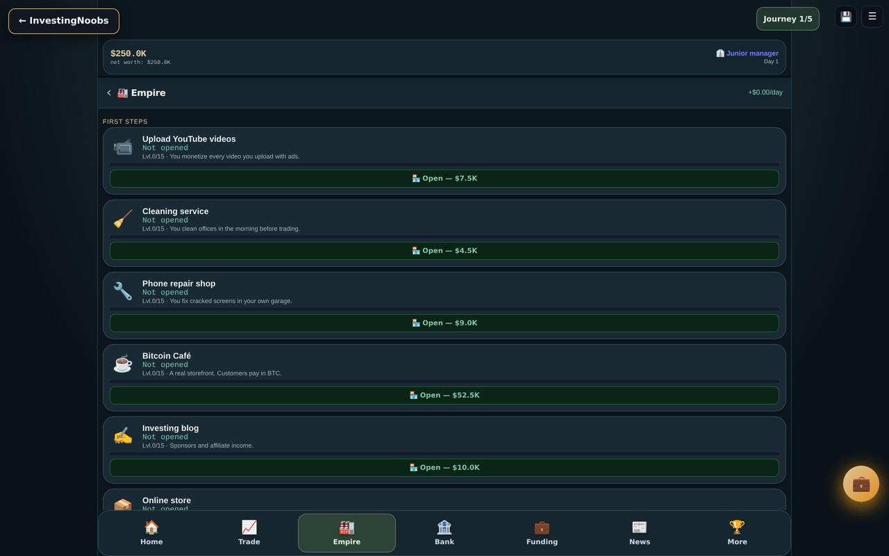 Screenshot 4 for Investing Noobs Tycoon