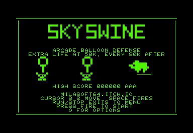Screenshot 2 for SkySwine (32K Commodore PET)