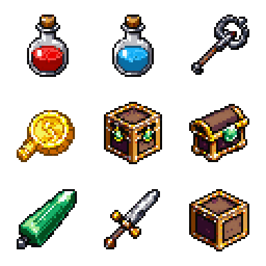 Fantasy RPG Item Icons - Pixel Art Pack by furkan90x