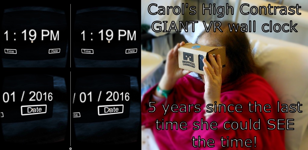 Carols High Contrast Giant VR Wall Clock