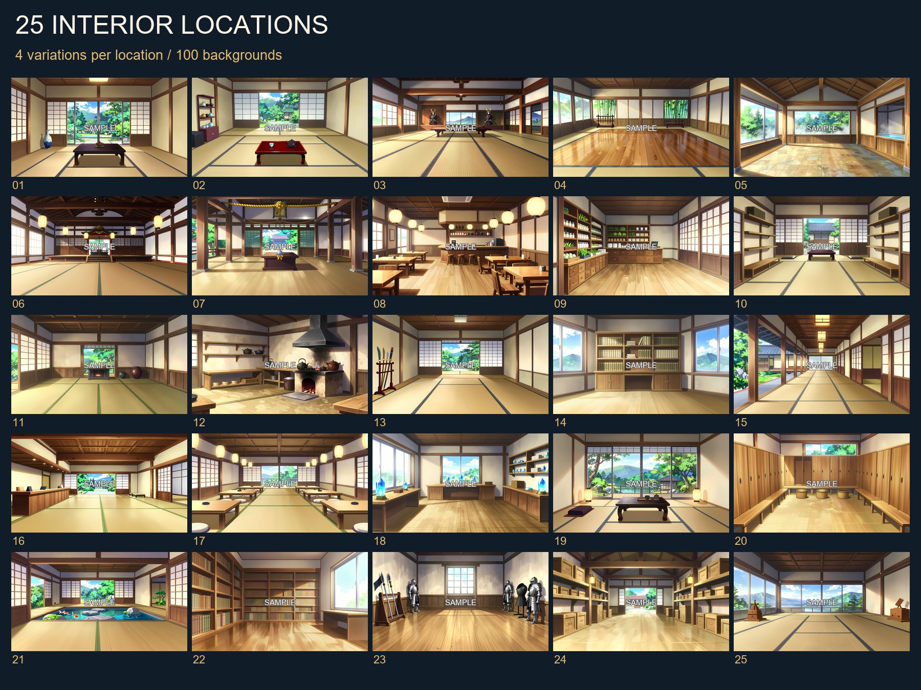 SF002 | Japanese Fantasy Interiors 100 by SceneForge Studio