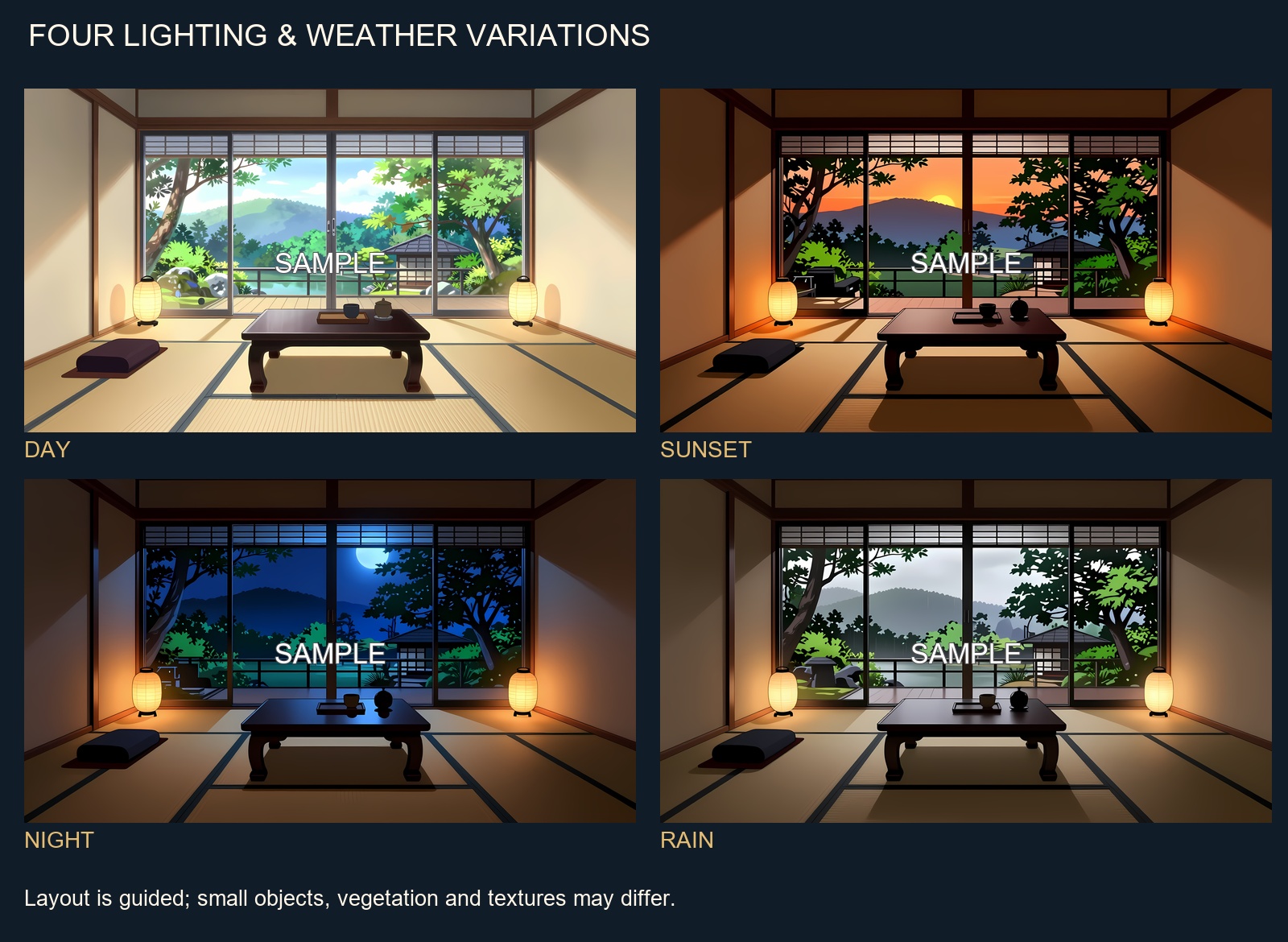 SF002 | Japanese Fantasy Interiors 100 by SceneForge Studio