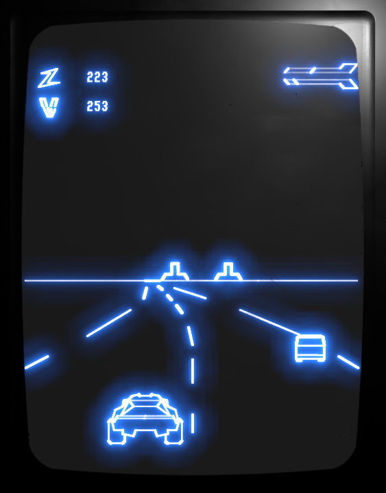 Screenshot 3 for Vectorpunk 2077: Quadra Nightride [Vectrex]