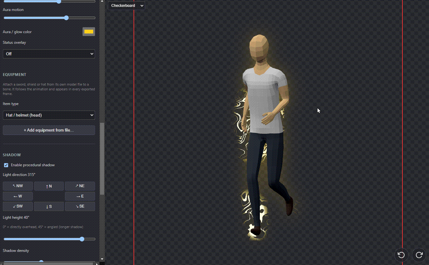 Screenshot 5 for 3D Model to Sprite Animation – Generate 2D Sprite Sheets or Voxels