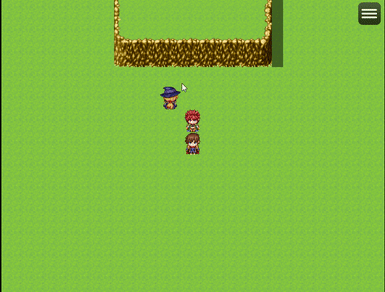 Animated RPG Maker MZ gameplay demonstration showing player-controlled jumping with CT Jump Movement.