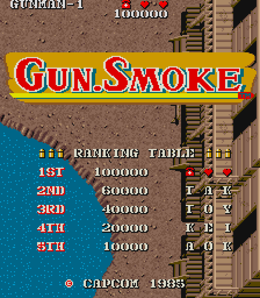Screenshot 2 for Gun.Smoke : A1200 Edition (AGA Amiga)