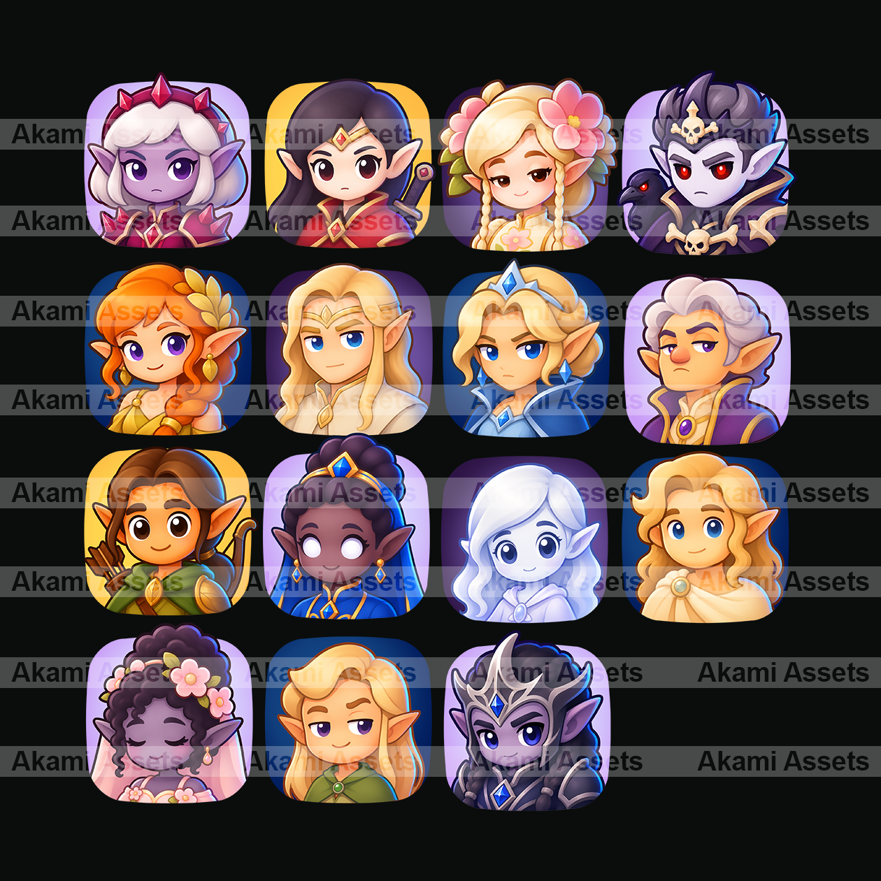 Elf Avatars 15 Casual Game Character Assets By Akami Assets Elf Avatars 15 Casual Game Character Assets By Akami Assets