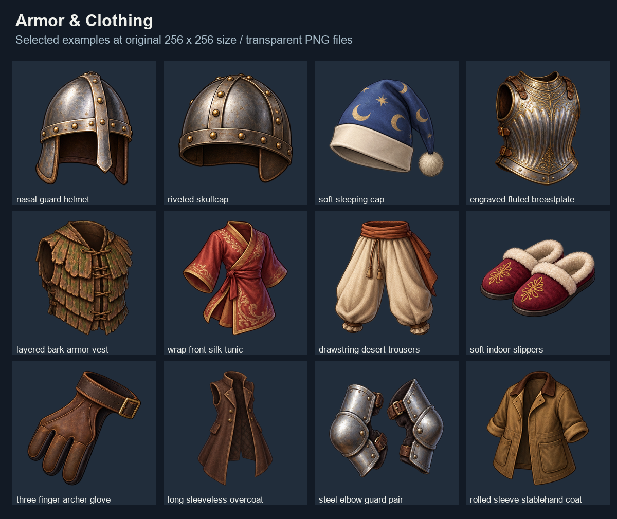 Unity Project Icon Armor & Clothing — 2D Inventory Icons by nray12