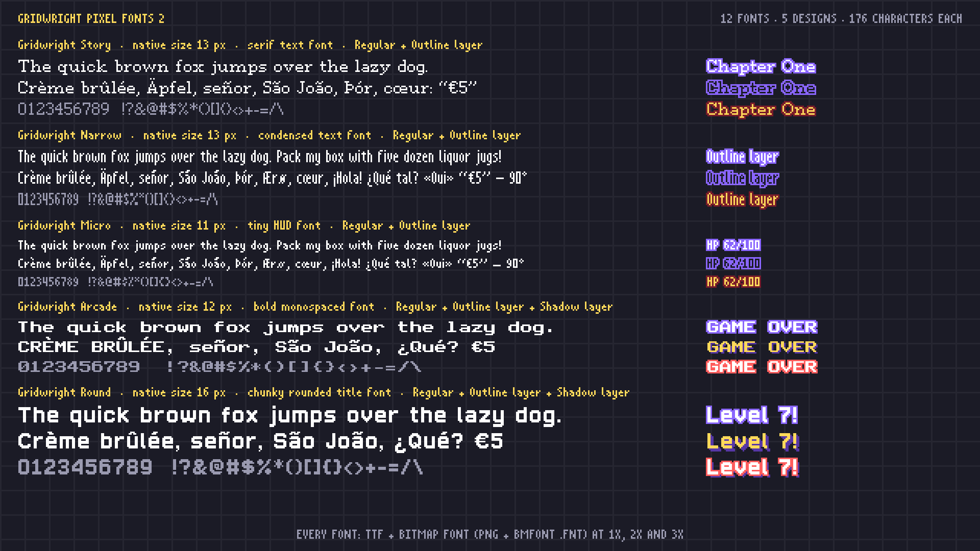 Pixel Fonts 2 pixel art preview 2