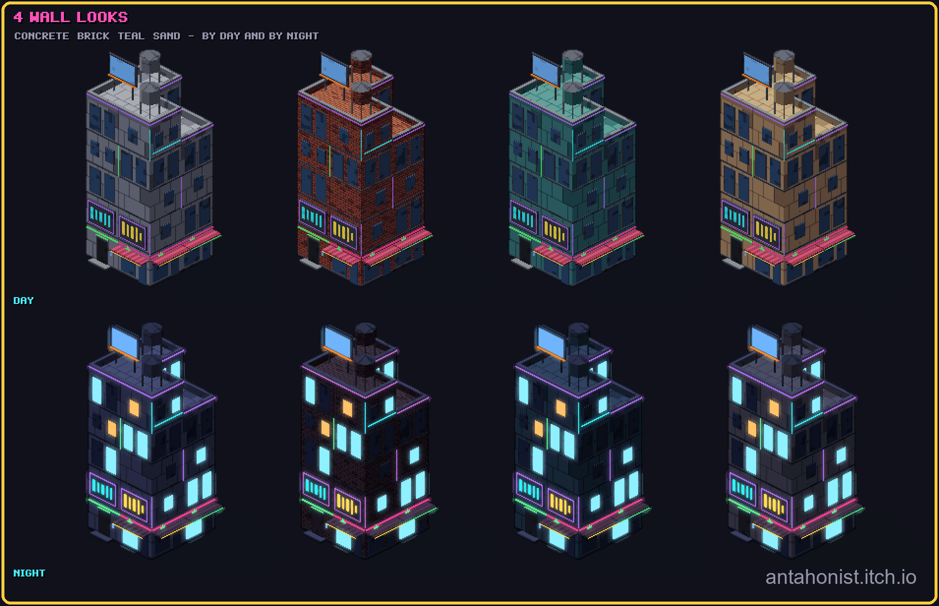 Neon City: Cyberpunk Pixel Building Kit is live - Neon City: Cyberpunk ...