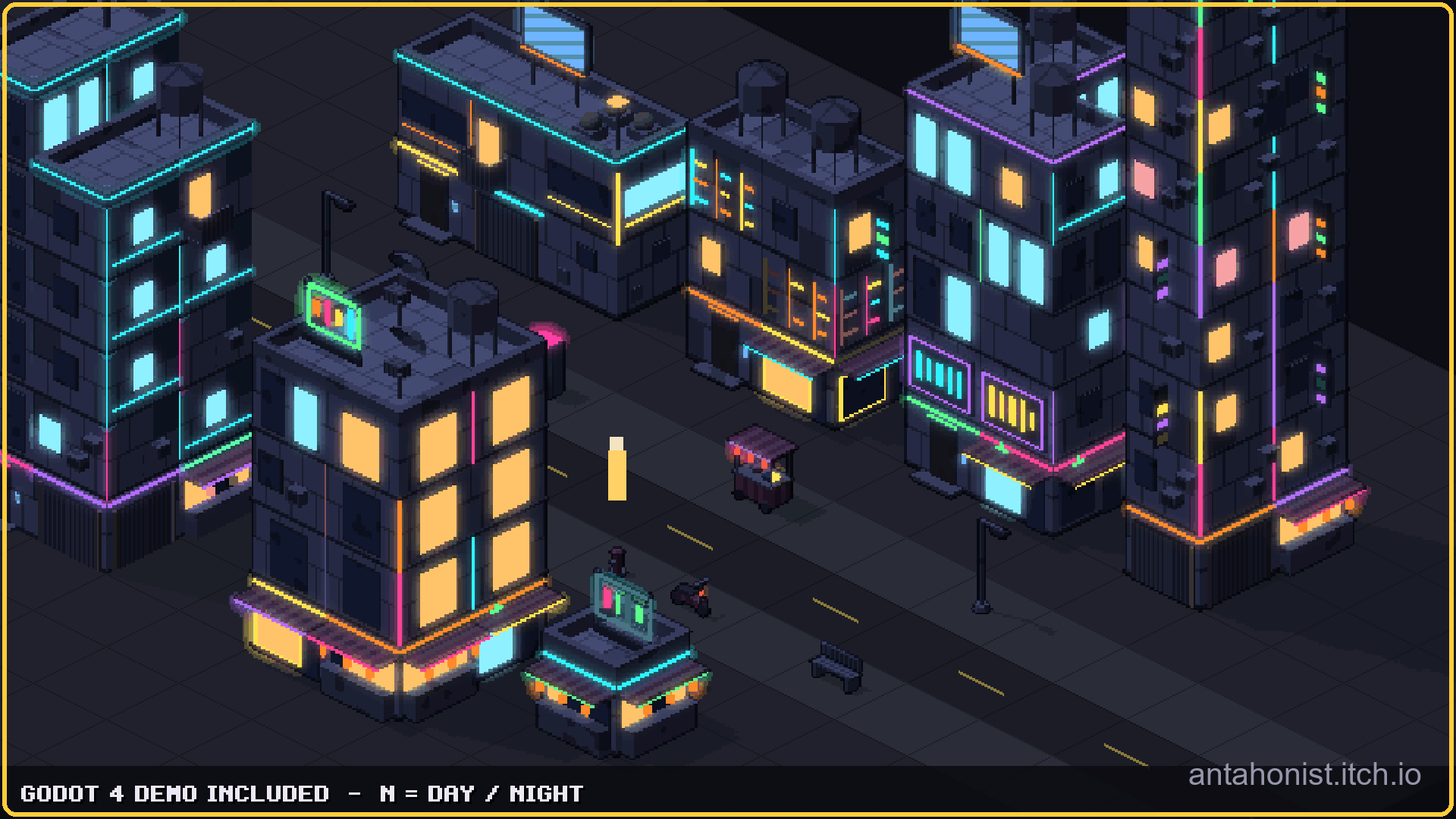 Neon City: Cyberpunk Pixel Building Kit is live - Neon City: Cyberpunk ...