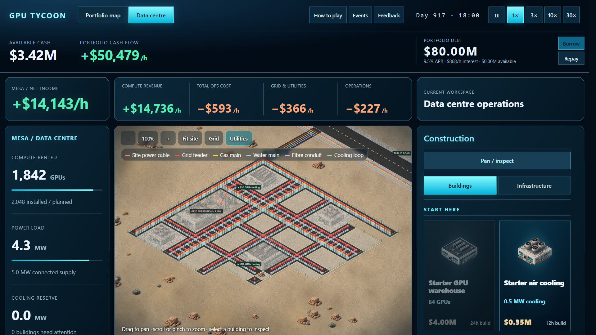 Prototype Map Preview GPU Tycoon by Cambrian Games