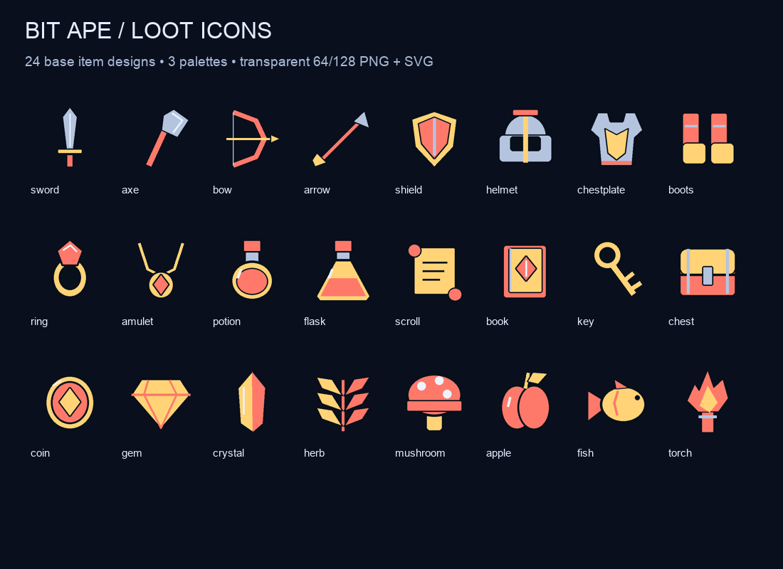 Loot Icons asset overview