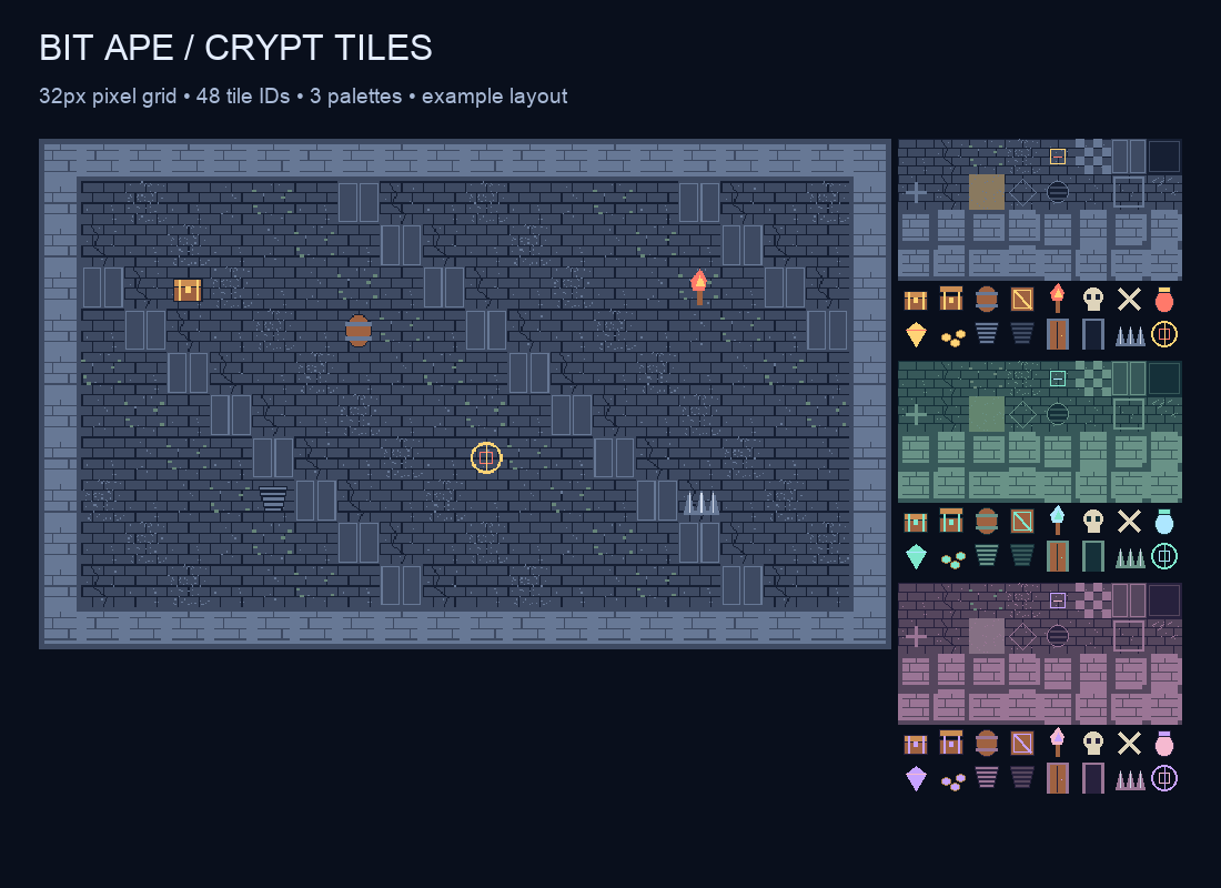 Crypt Tiles asset overview