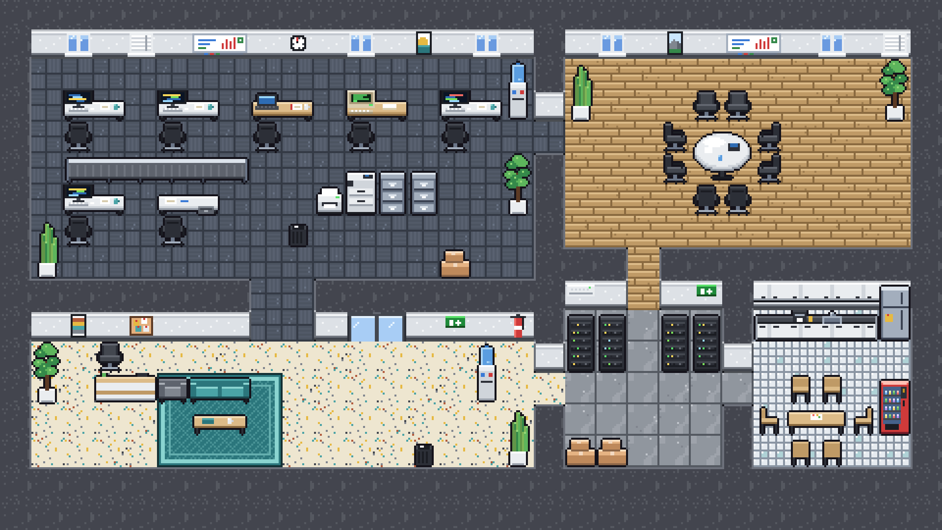 Modern Office & Home pixel art preview 2