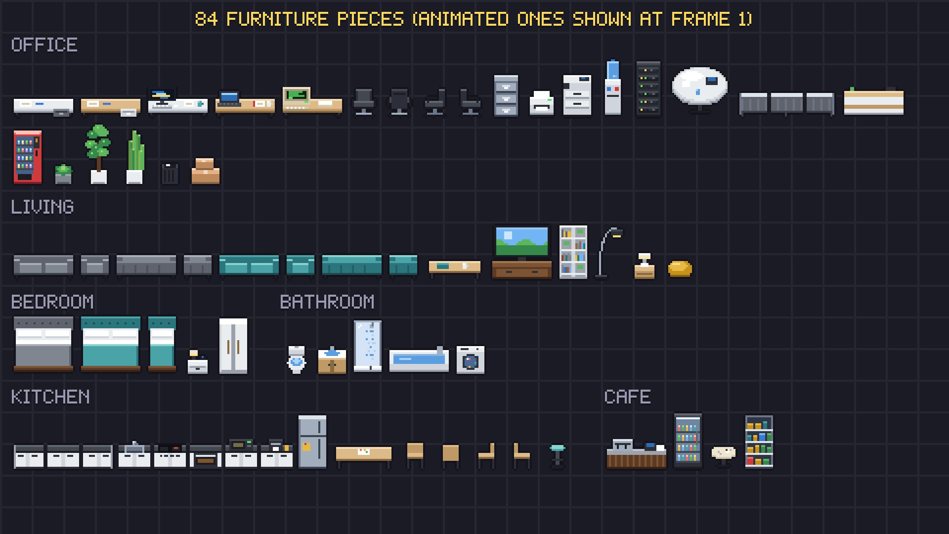 Modern Office & Home pixel art preview 5