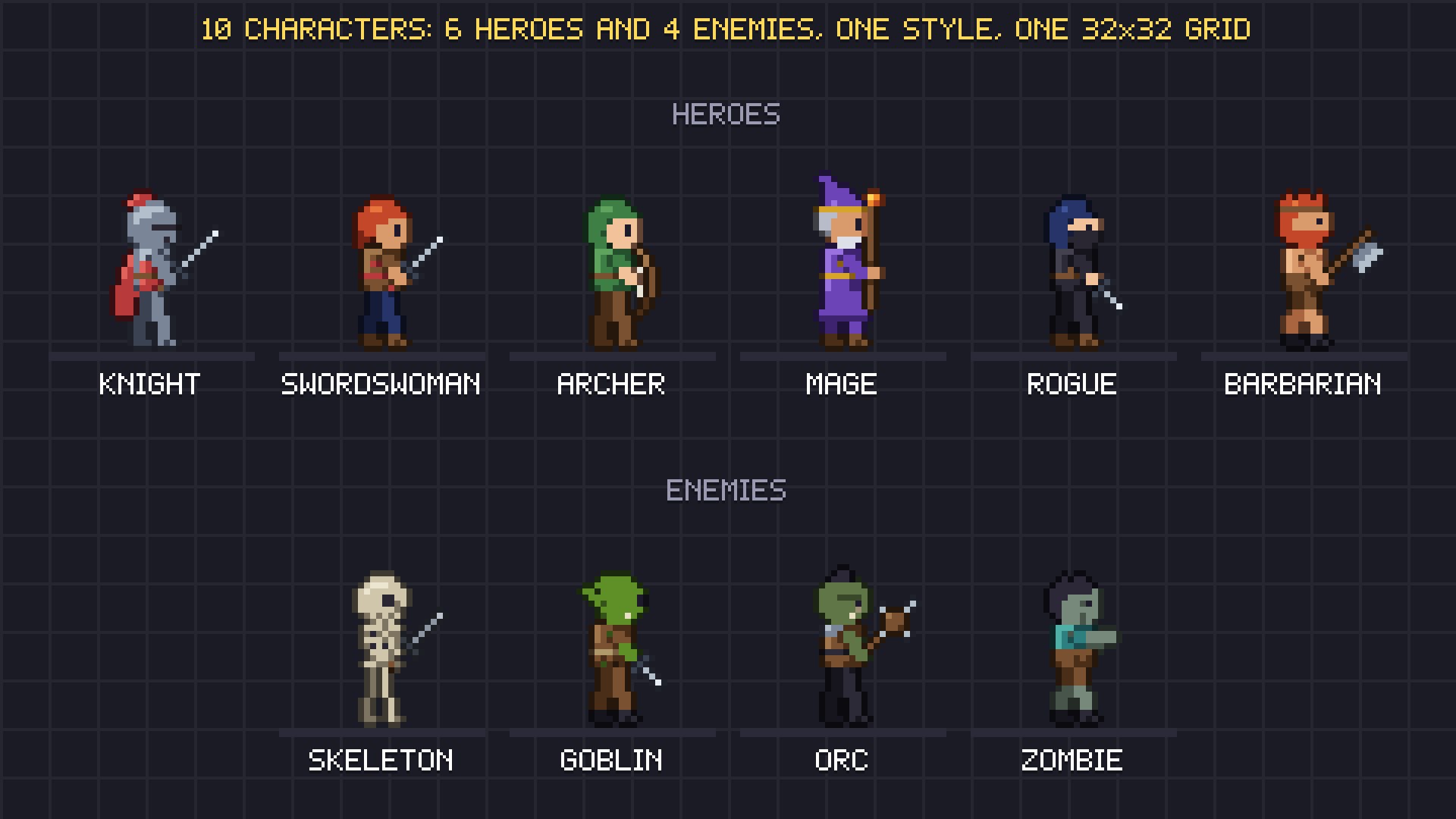 Side-View Characters pixel art preview 3