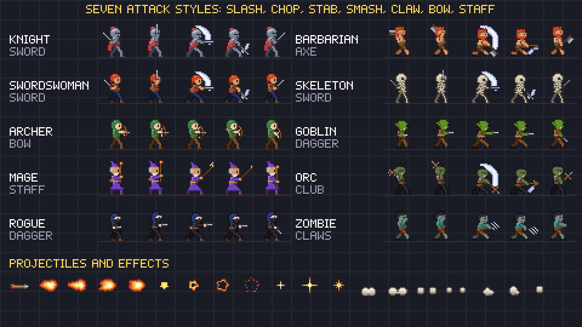Side-View Characters pixel art preview 5