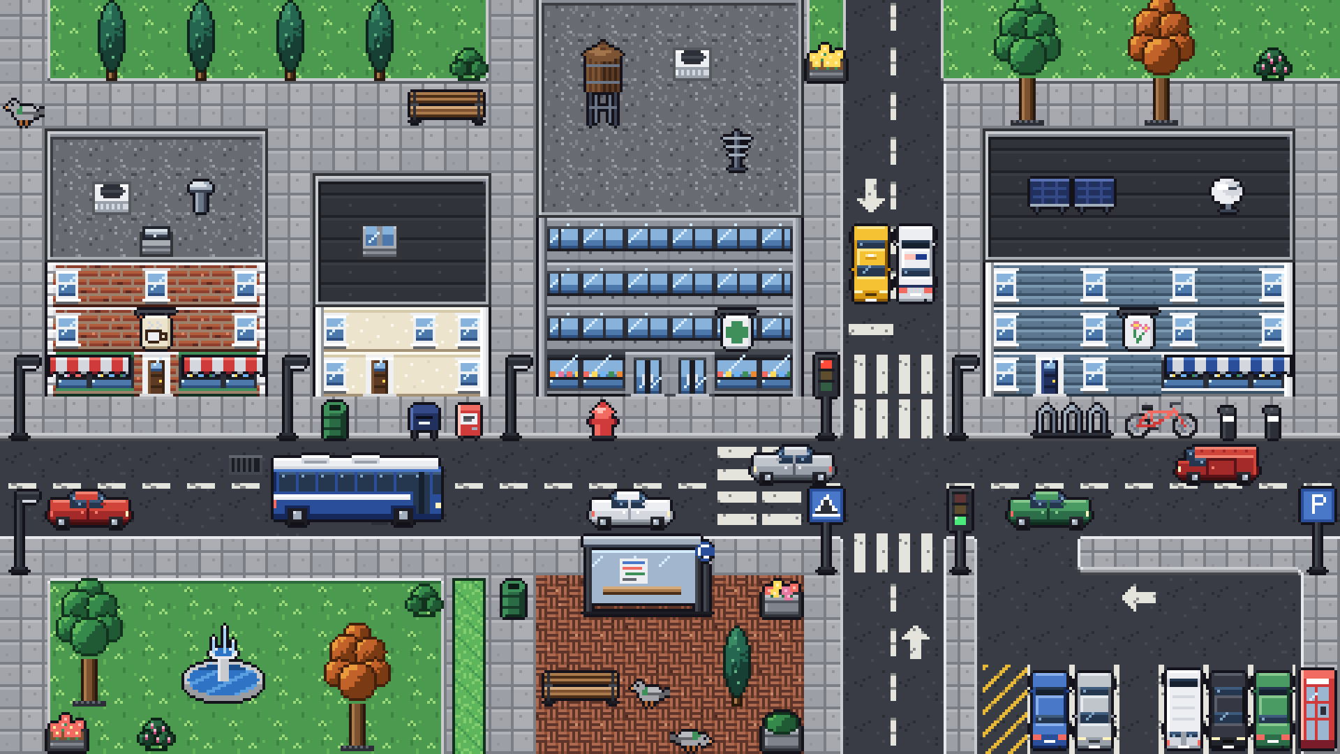 Modern Town pixel art preview 2