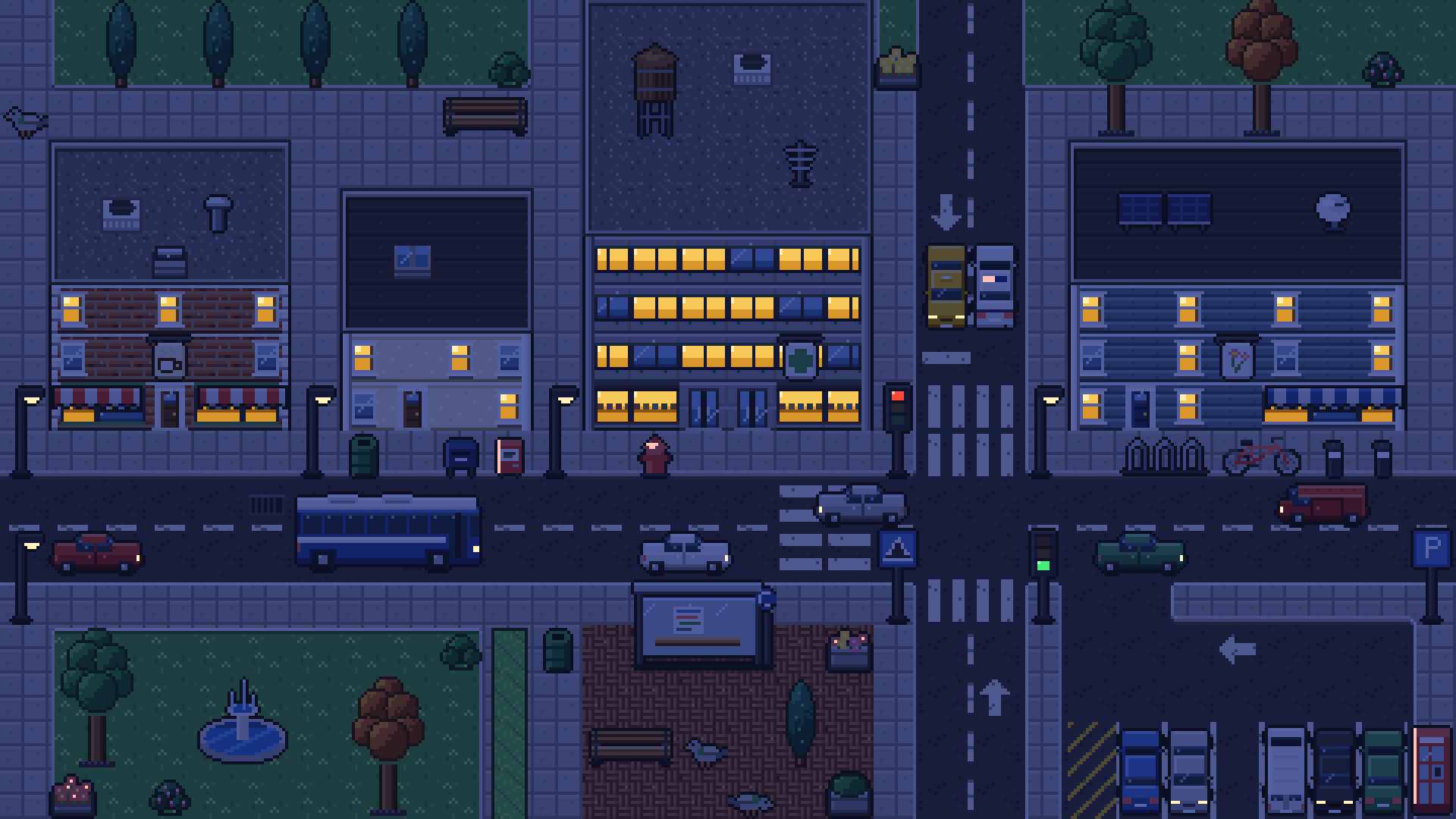 Modern Town pixel art preview 3