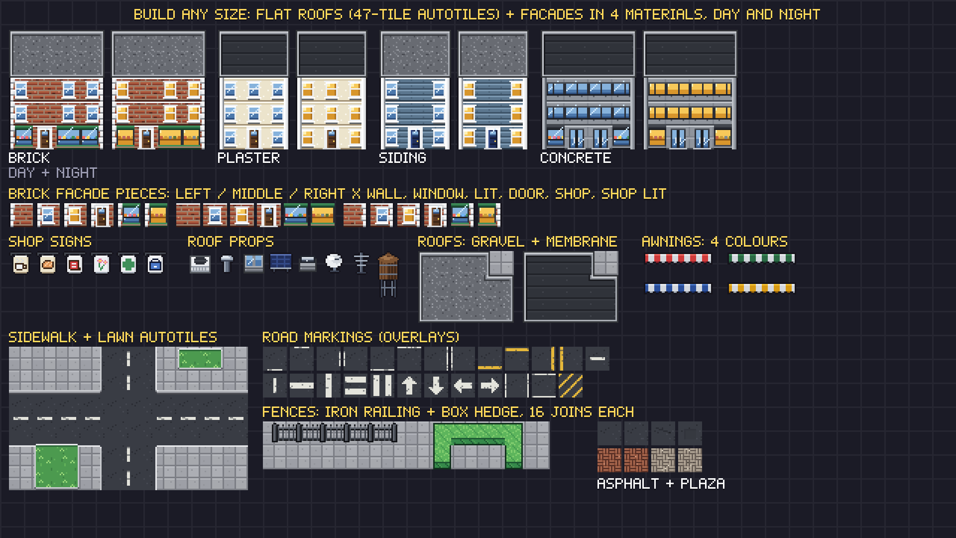 Modern Town pixel art preview 4