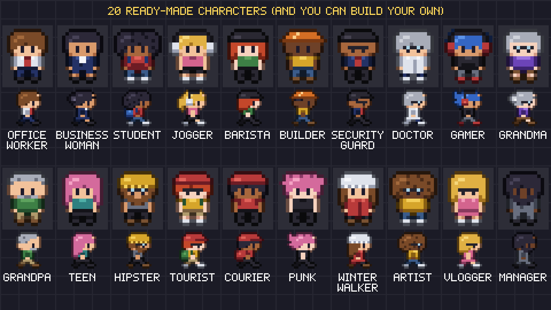 Modern People pixel art preview 4
