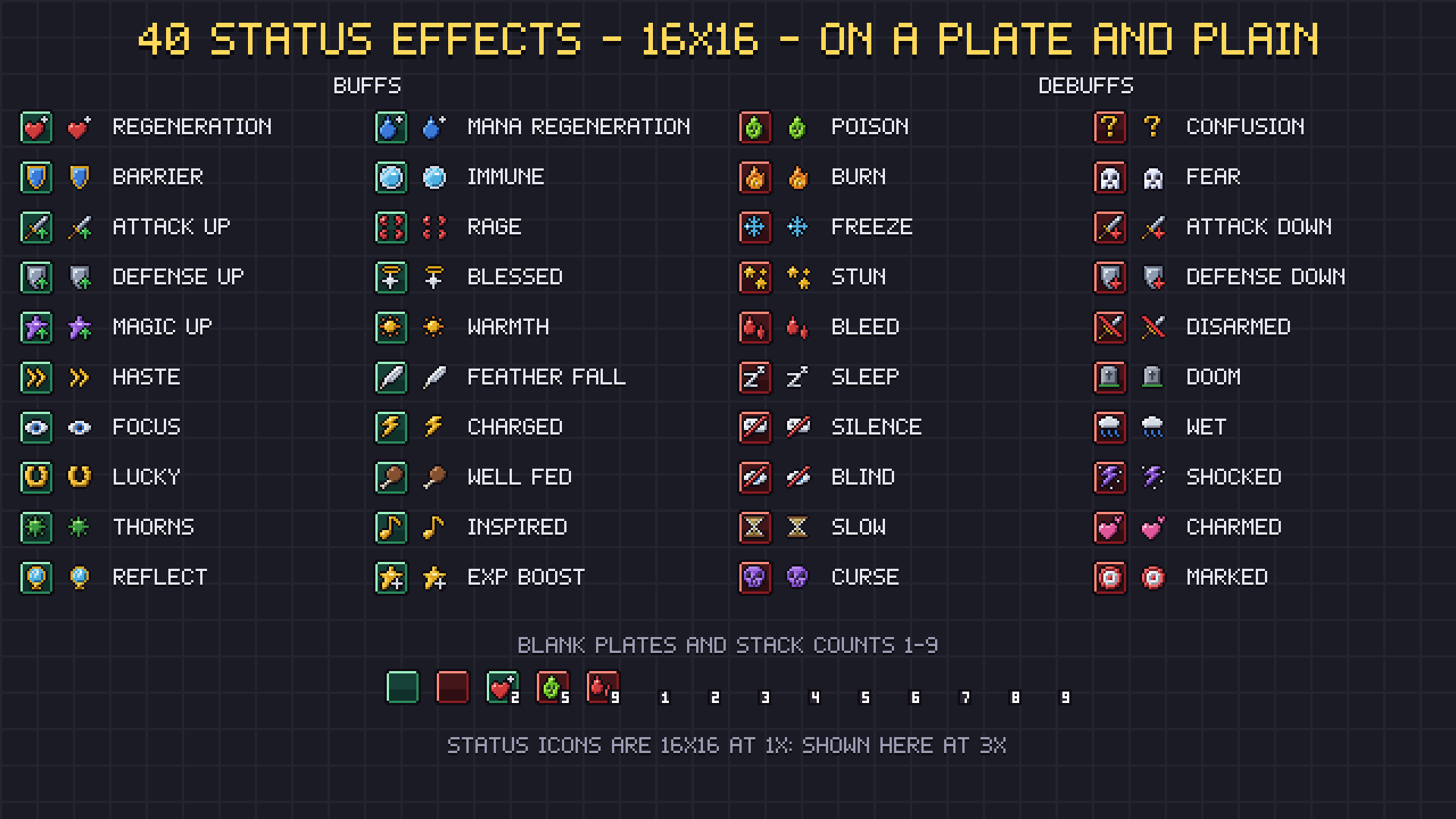 Skill & Status Icons pixel art preview 4
