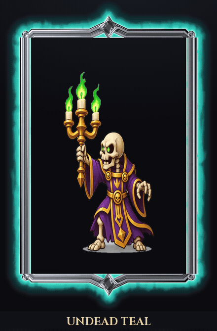 Candelabra card cycling five edge colours