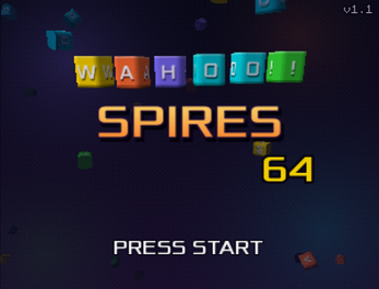 Wahoo! Spires 64 title screen