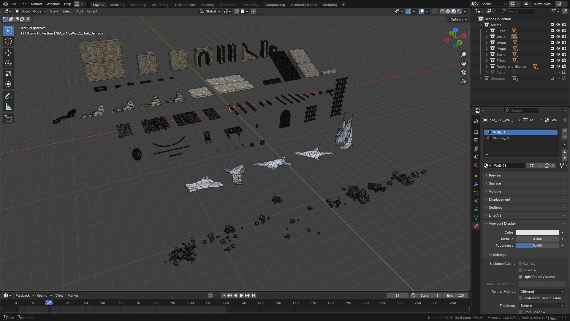 Fantasy Kitbashing Stylized Dungeon Kitbash — Blender, GLB & Unreal by 3D Tudor