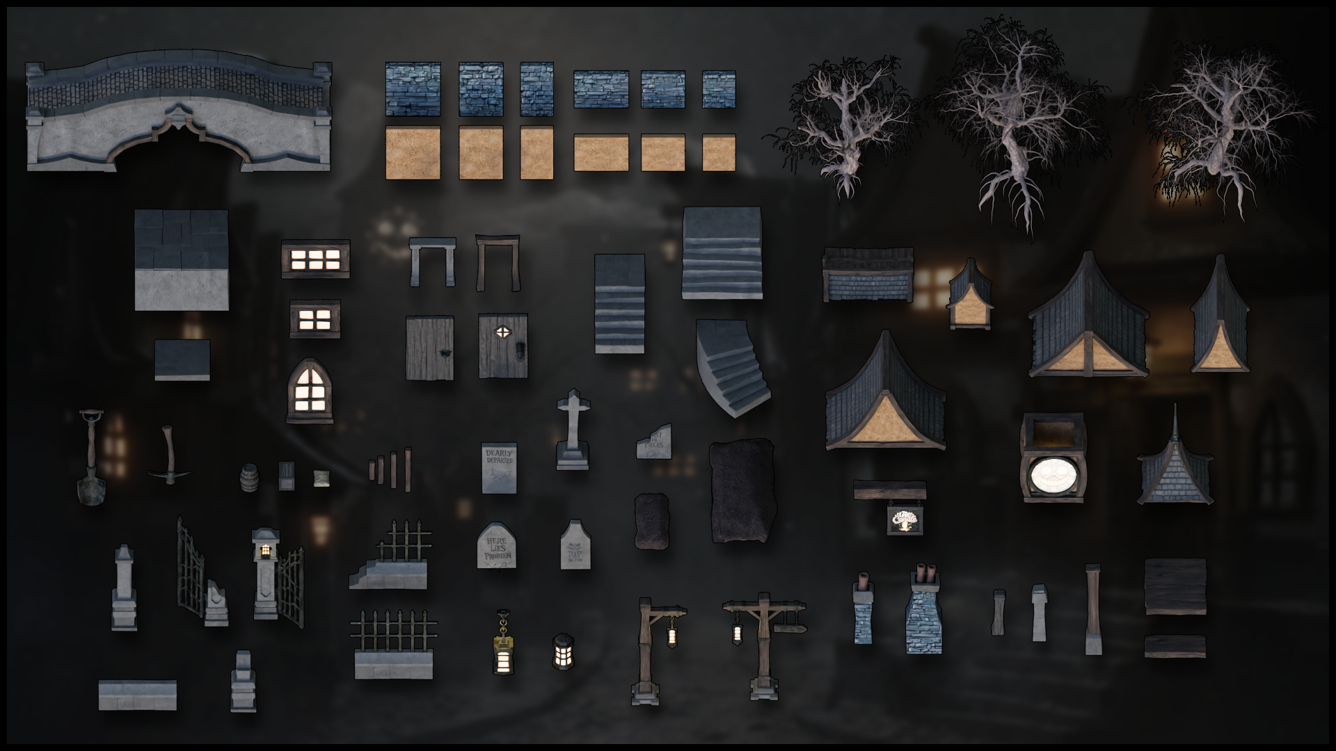 Haunted Village — Modular Gothic Environment Kit by 3D Tudor