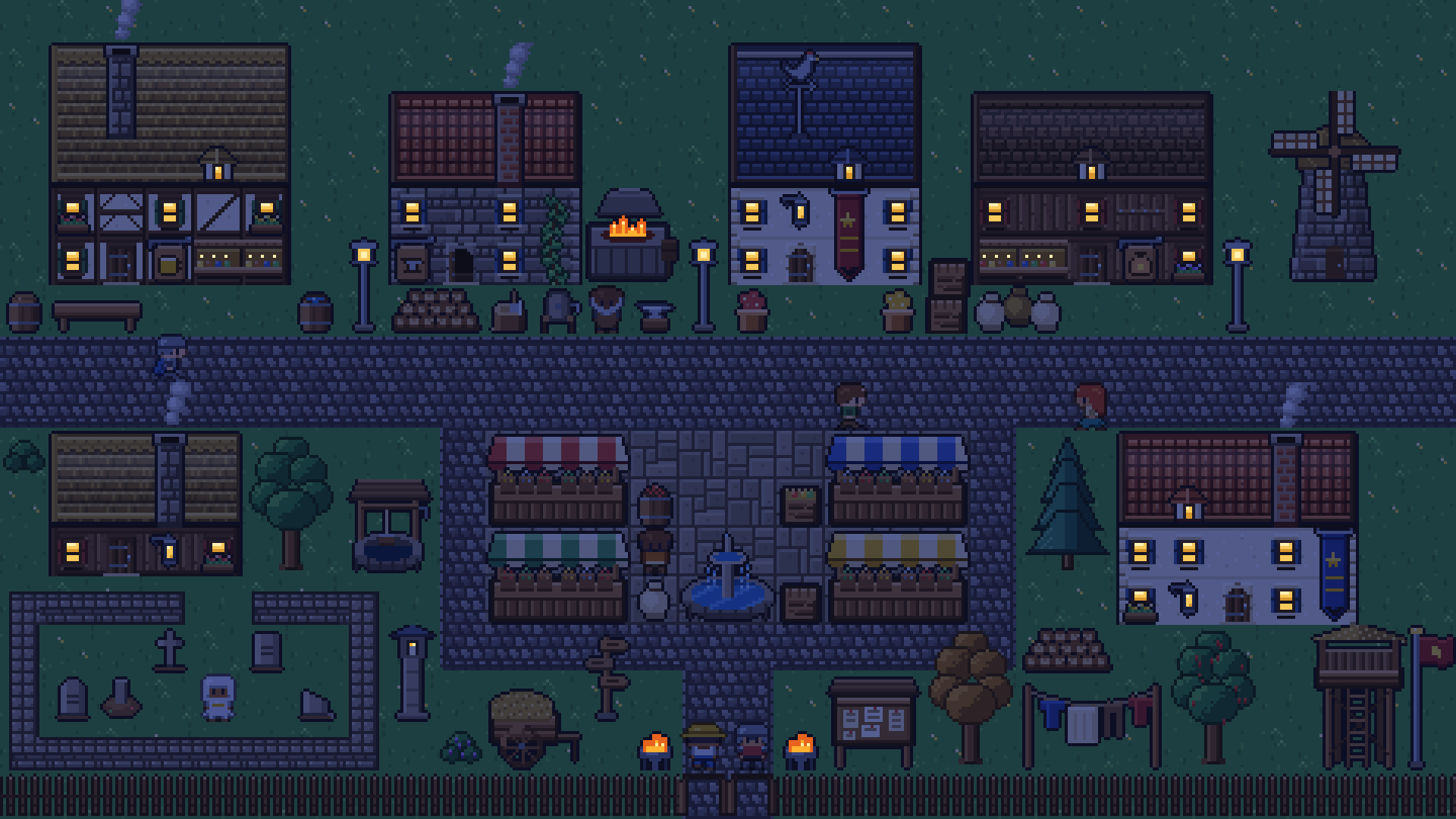 Medieval Village pixel art preview 3