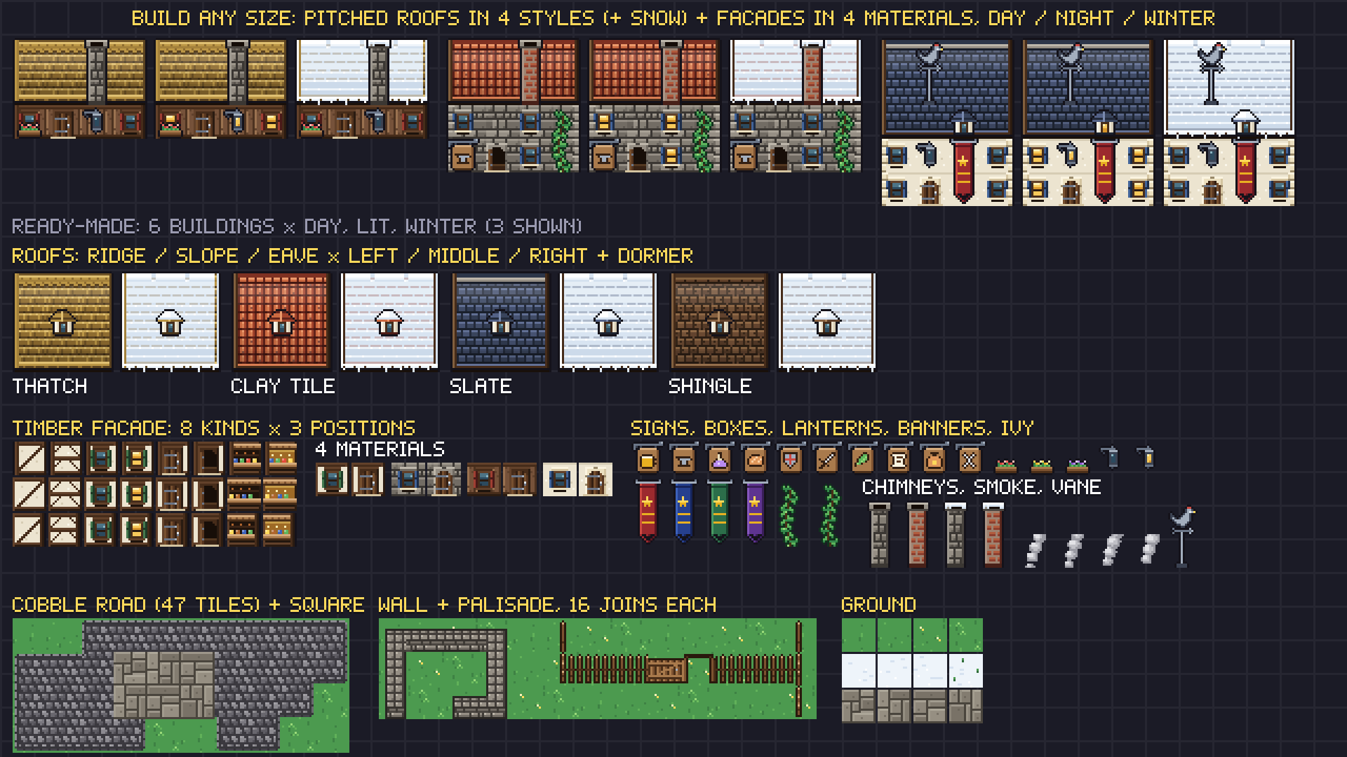 Medieval Village pixel art preview 5