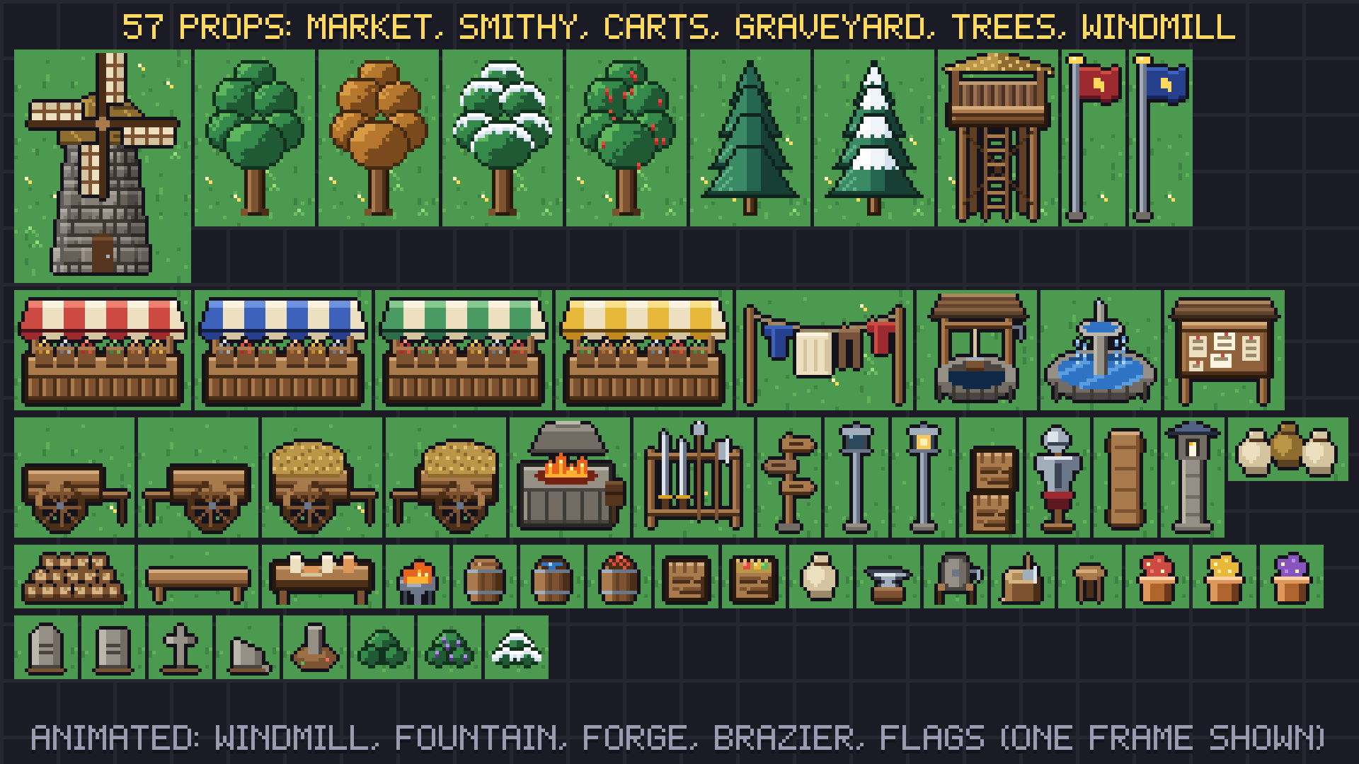 Medieval Village pixel art preview 6