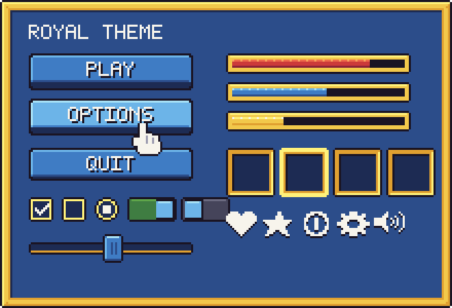 Pixel UI Kit - 5 Themes preview