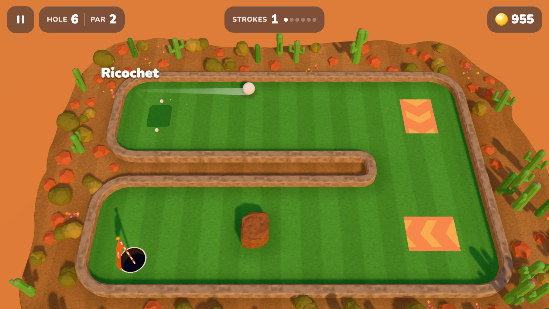 Solid Gold Path Ricochet: Mini Golf by aduyew