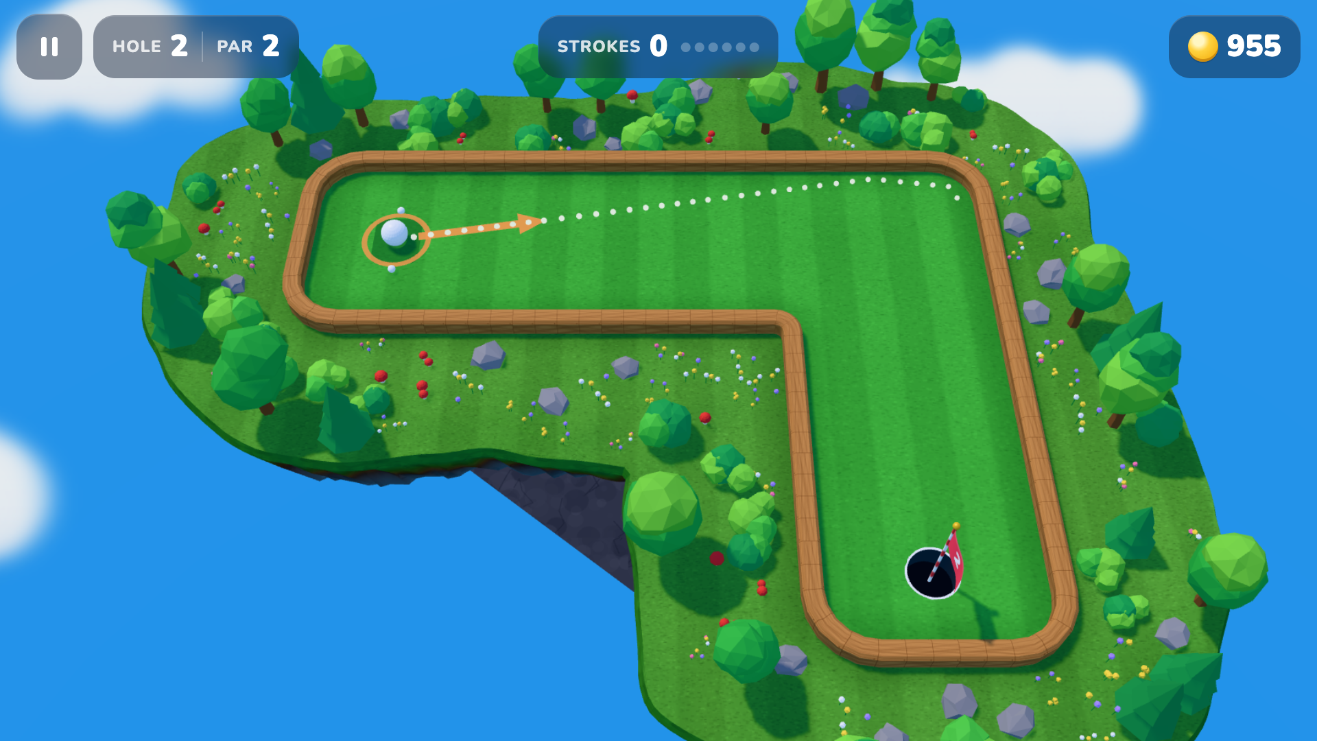 Solid Gold Path Ricochet: Mini Golf by aduyew