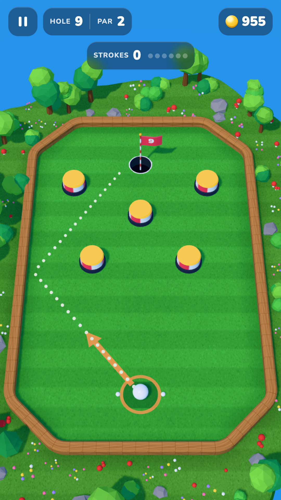 Solid Gold Path Ricochet: Mini Golf by aduyew