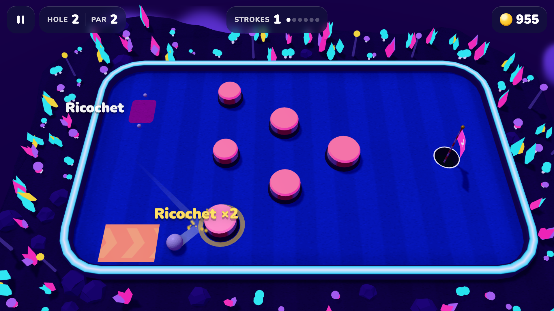 Solid Gold Path Ricochet: Mini Golf by aduyew