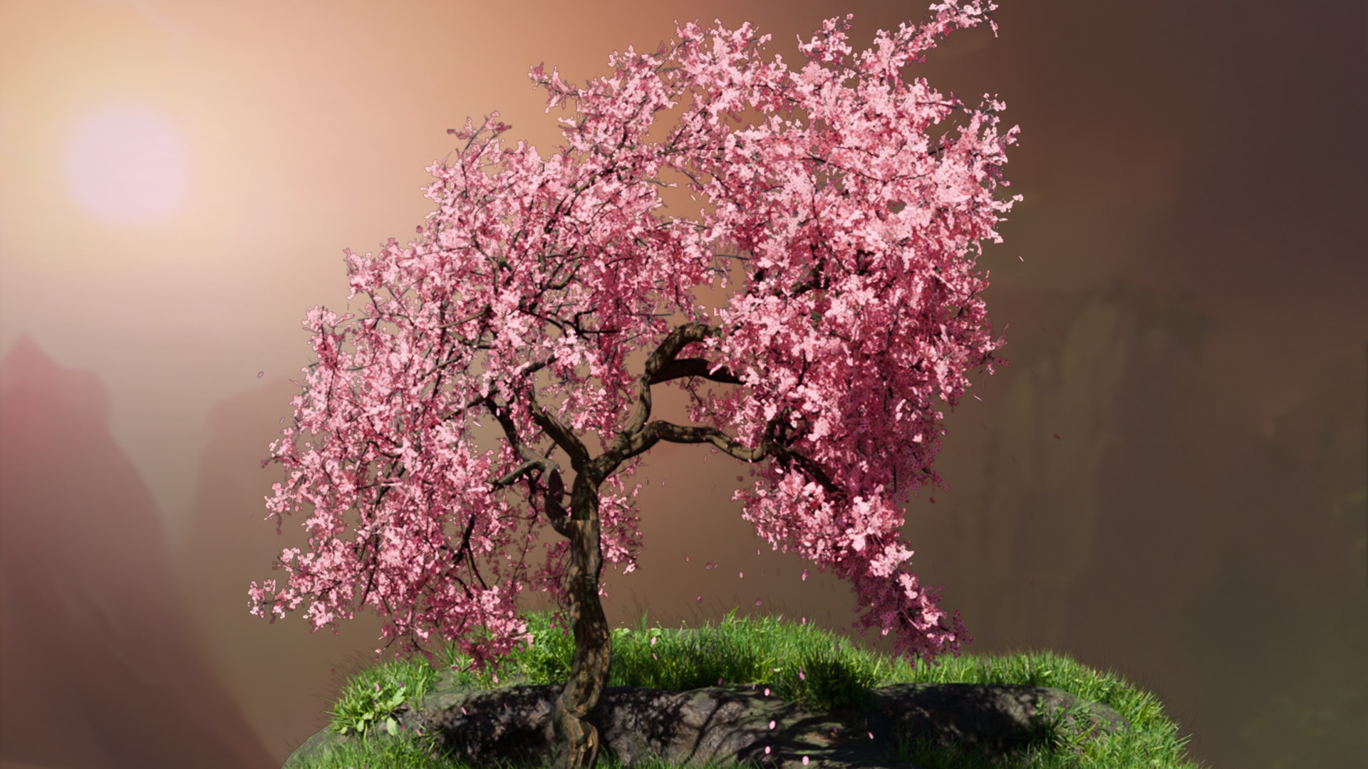 Stylized Cherry Tree Generator — Blender Geometry Nodes by 3D Tudor