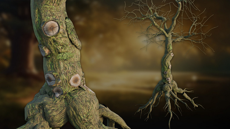 Stylized Oak Tree Generator — Blender Geometry Nodes by 3D Tudor