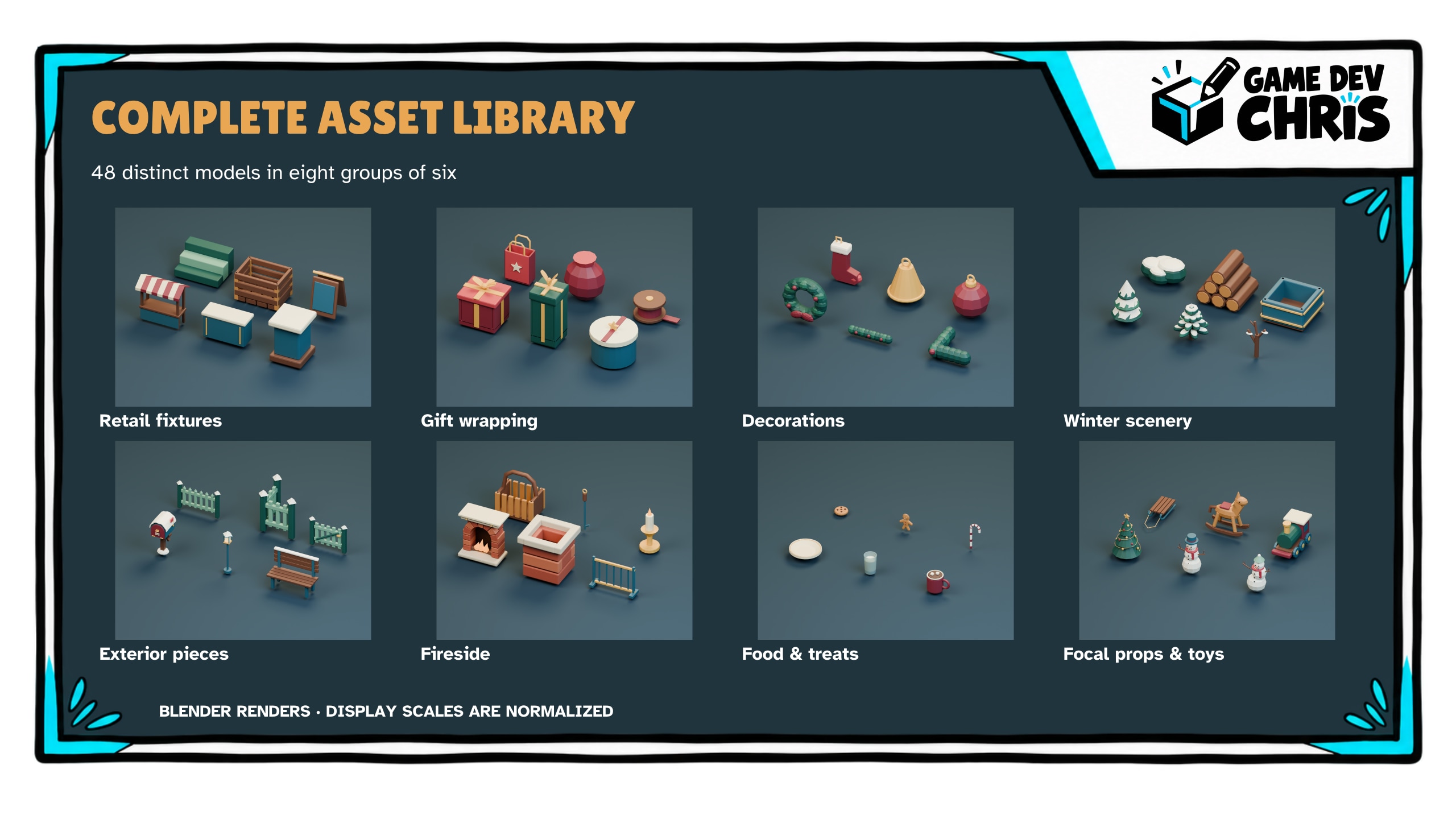 Included Winter Holiday Market library