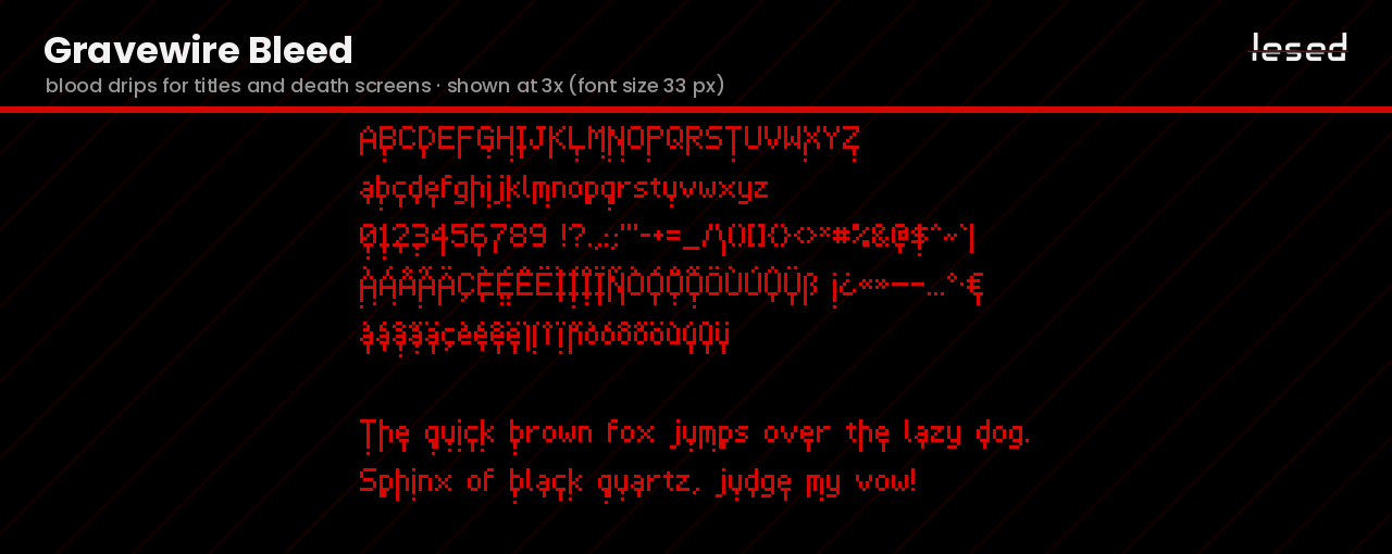 Gravewire – Horror Pixel Font Family (3 Styles) - Gravewire – Horror ...