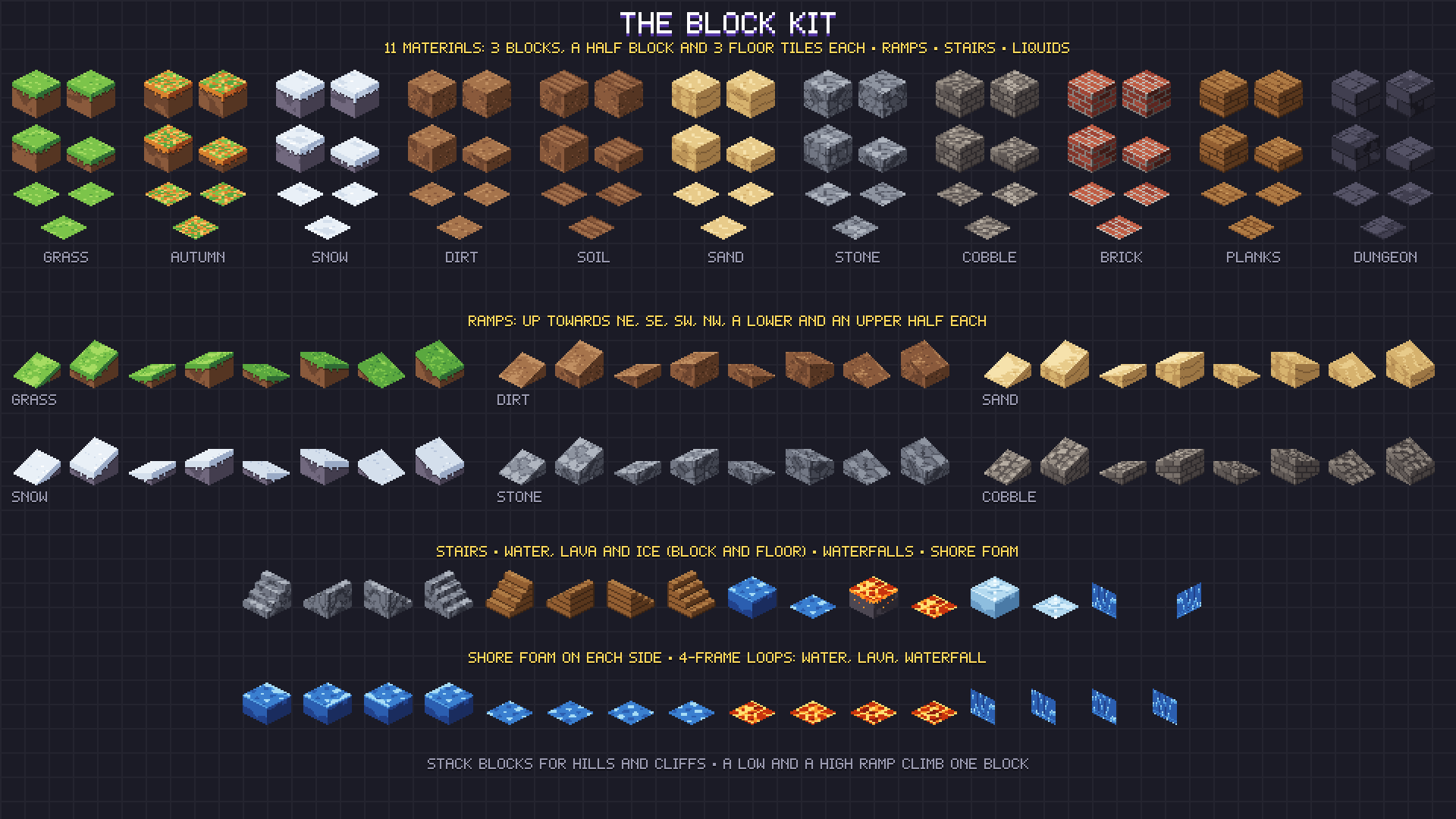 Isometric Tiles pixel art preview 4