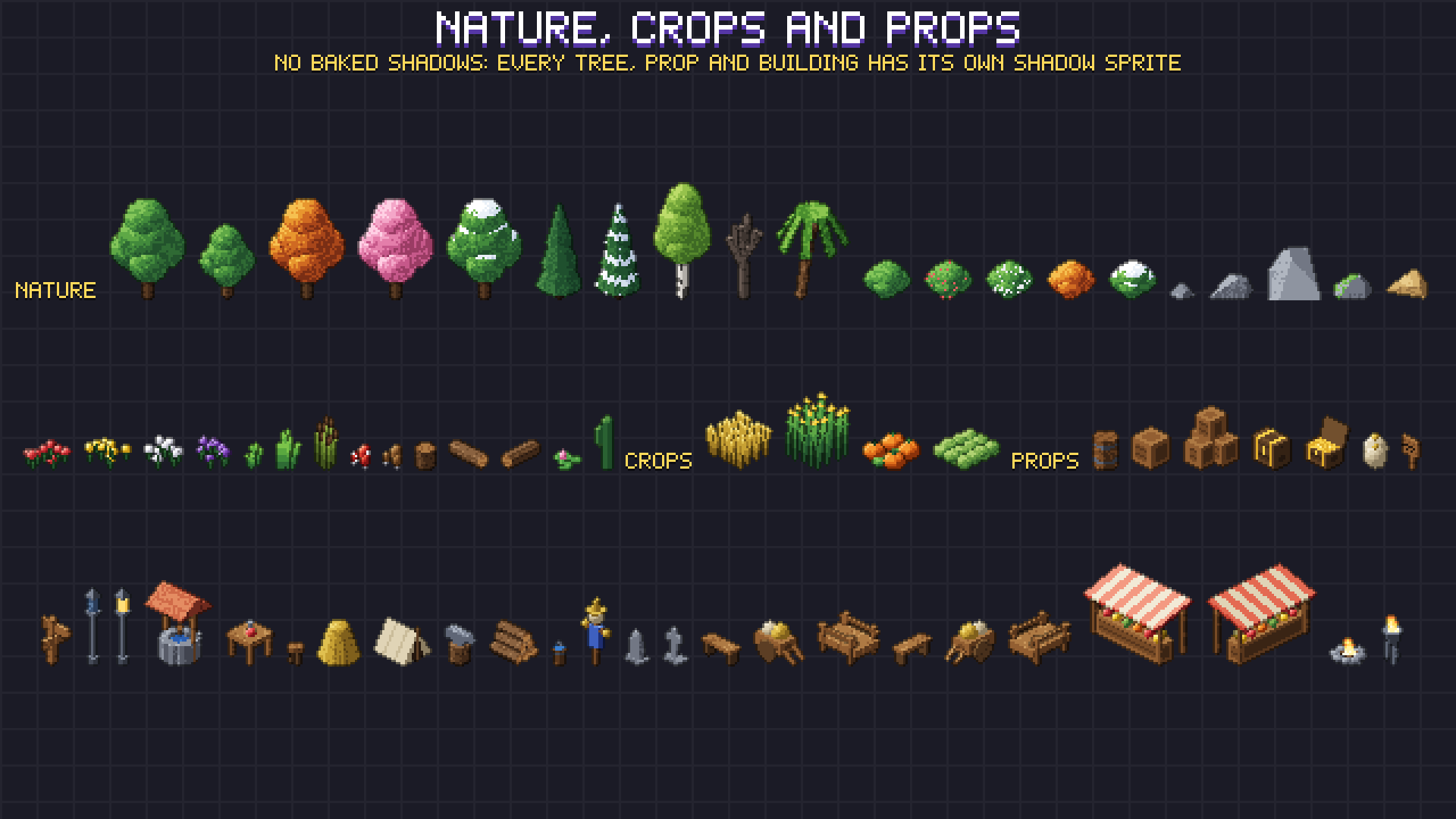 Isometric Tiles pixel art preview 5