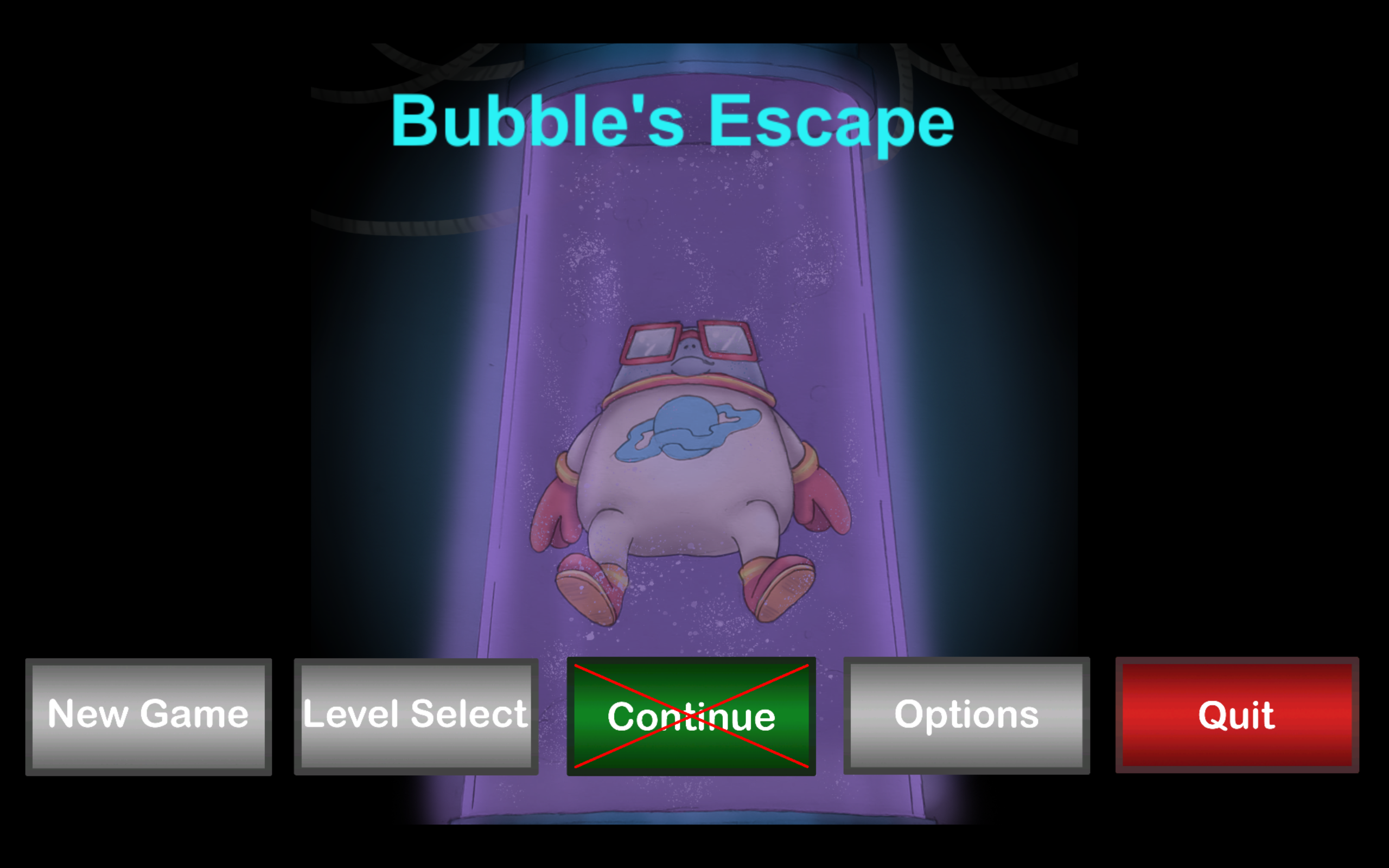 Bubbles Escape Title Screen