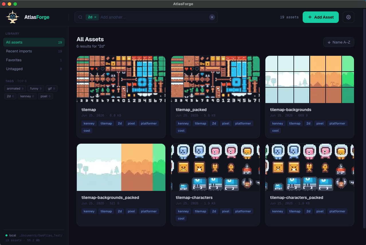 Screenshot 2 for AtlasForge - Organize Your Assets! Version 3.0 FREE