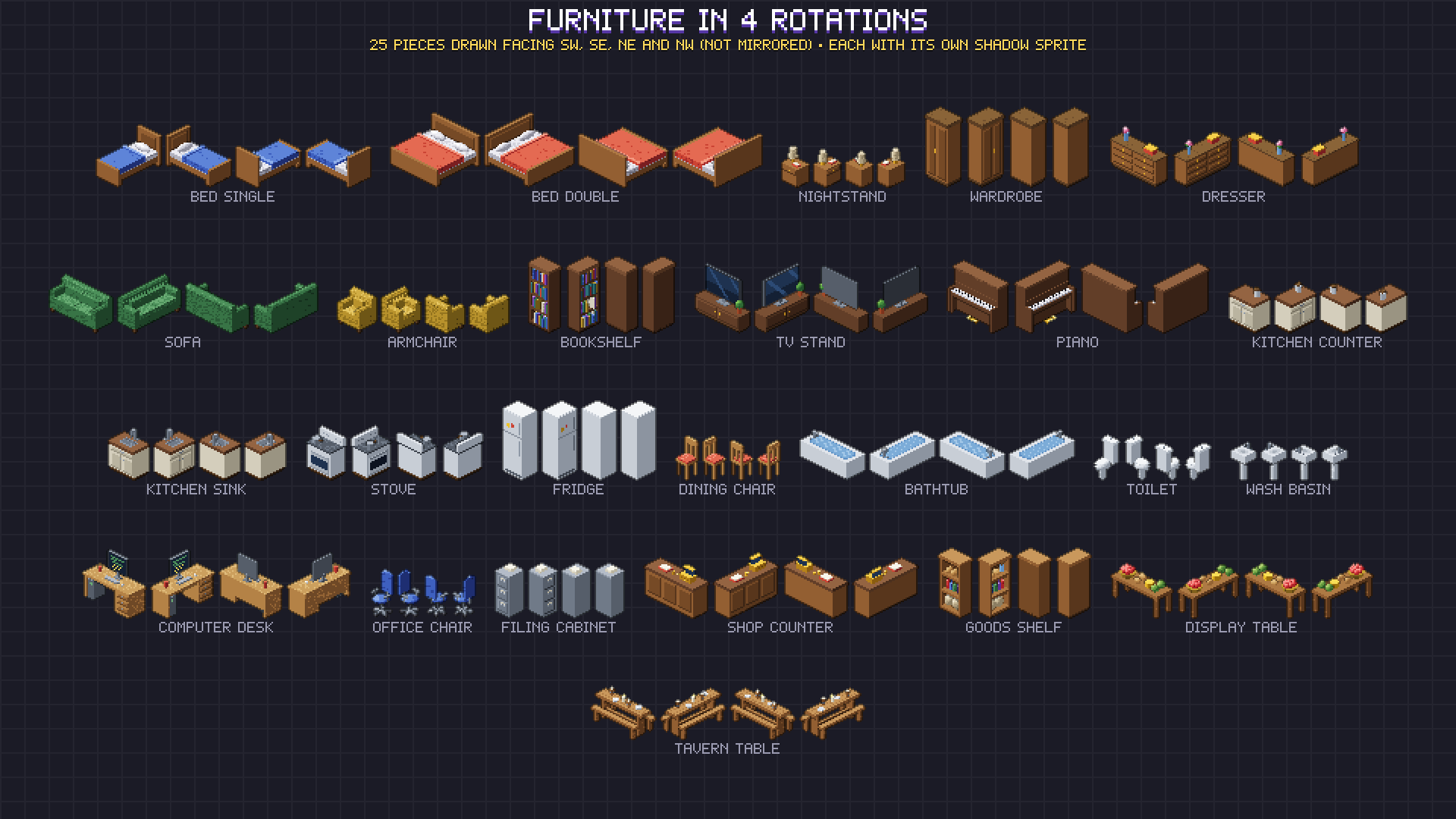 Isometric Interiors pixel art preview 5